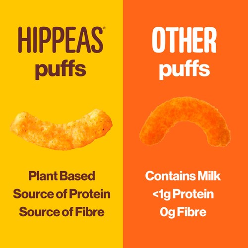 Hippeas chickpea puffs salt and vinegar flavour multipack, UK version