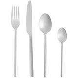 MS Collection 16 Piece Manhattan Brushed Cutlery Set Silver
