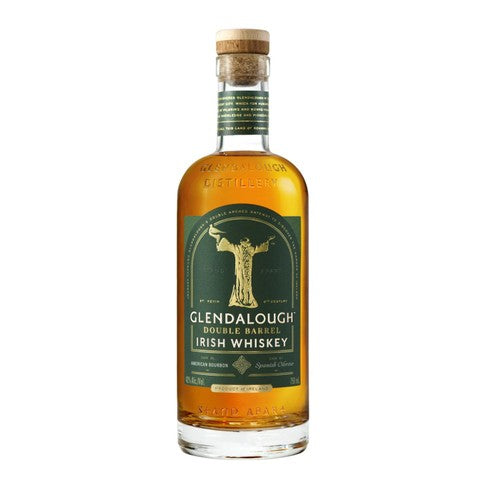 Glendalough double barrel Irish whiskey bottle, UK version