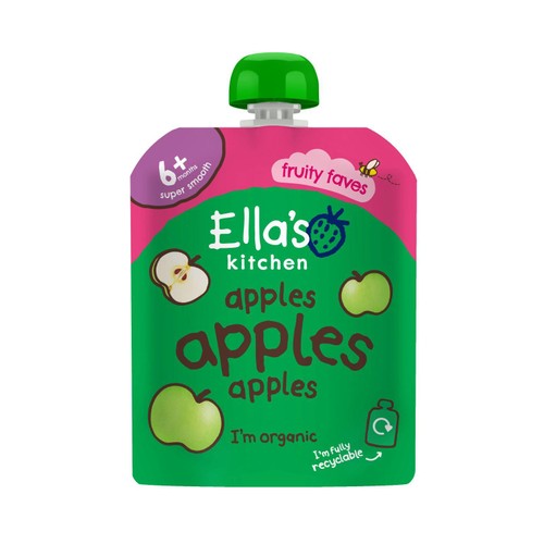 Ella's Kitchen organic apple puree baby food pouch - British product