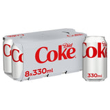 Coca-Cola diet cola sugar-free low calorie 330ml can - British product