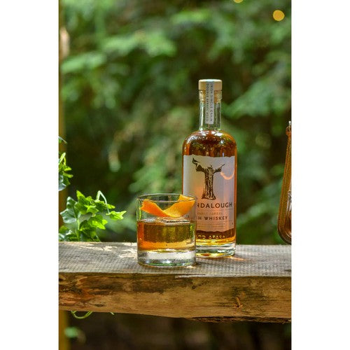 Glendalough double barrel Irish whiskey bottle, UK version