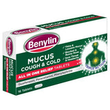 Benylin maximum strength mucus relief tablets for productive cough - British product