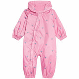 MS Girls Strawberry Hooded Puddlesuit 12-18 Months Pink