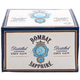 Bombay Sapphire London dry gin miniatures with natural botanicals - British product