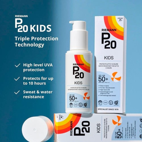 Riemann P20 kids SPF 50+ sun cream, imported from the UK