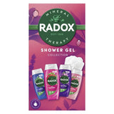 Aromatherapy Shower Gel Gift Set with Four Full-Size Bottles and Shower Puff