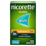 Nicorette fruit fusion nicotine chewing gum 4mg 105 pieces, imported from the UK