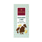 Domori Sicilian Almonds  Honey Dark Chocolate with Criollo Cocoa