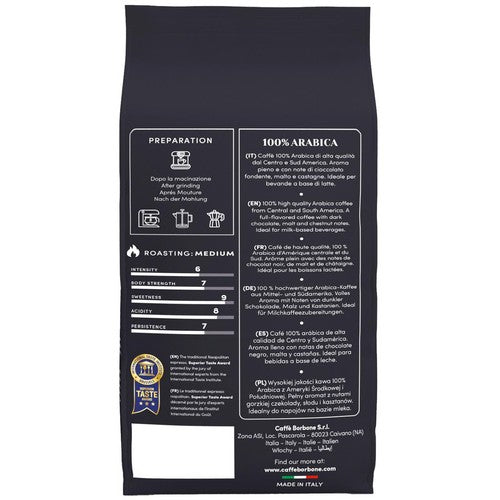 Caffe Borbone 100% Arabica coffee beans intensity 6 - British product