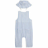 MS Blue Striped Romper 9-12 Months Blue