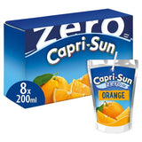 Capri Sun orange zero sugar fruit juice drink pouch 200ml - British product