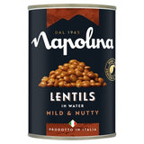 Napolina canned brown lentils in water, imported from the UK