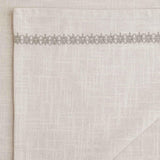 M&S X Fired Earth Pure Cotton Embroidered Tablecloth, Natural
