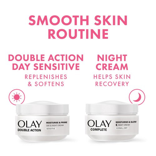 Olay double action sensitive day moisturiser cream, imported from the UK
