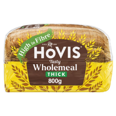 Hovis wholemeal bread thick sliced 800g, UK version