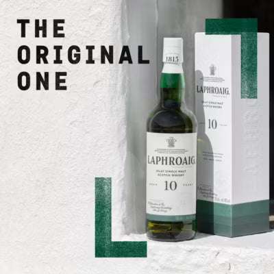 Laphroaig 10 Year Old Islay Single Malt Scotch Whisky 70cl, UK version