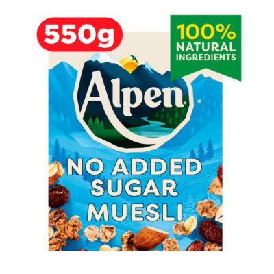 Alpen No Added Sugar Muesli 550g - British product
