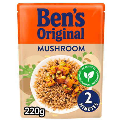 Ben's Original mushroom microwave rice 220g - British product