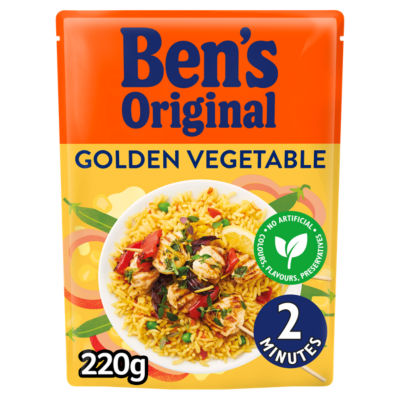 Ben's Original golden vegetable microwave rice 220g - British product