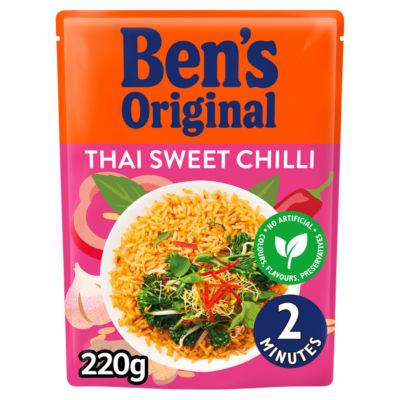 Ben's Original Thai sweet chilli microwave rice 220g - British product