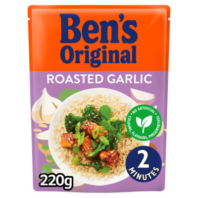 Ben's Original microwave rice roasted garlic 220g - British product