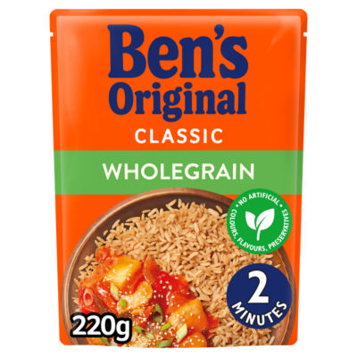 Ben's Original wholegrain microwave rice 220g - British product