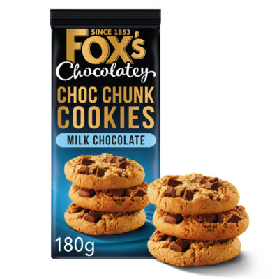 Fox's milk chocolate cookies 180g tray - British product