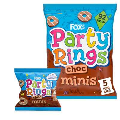 Fox's Biscuits Party Rings Minis Chocolate Biscuits 5 x 21g - British product