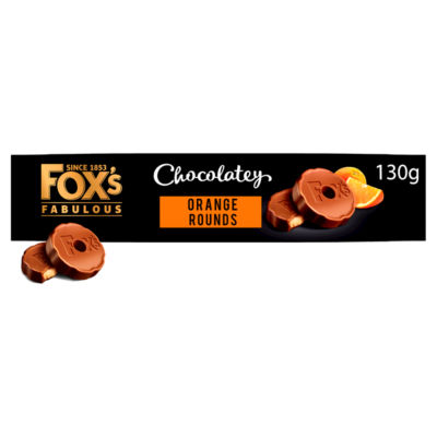 Fox's chocolate orange rounds biscuits 130g - British product