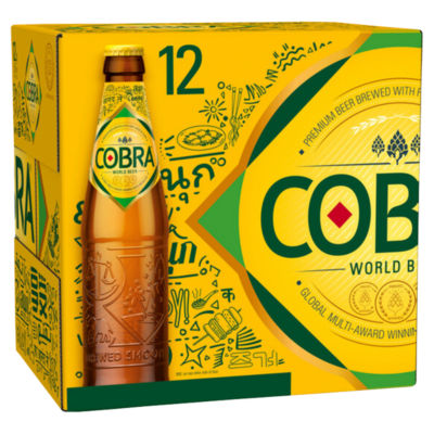 Cobra premium lager beer 12 x 330ml - British product