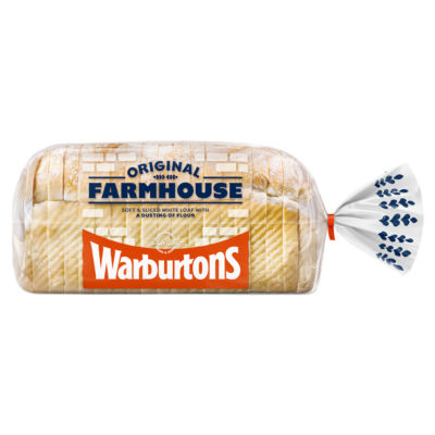 Warburtons white bread Farmhouse 800g (British brand)