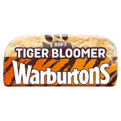 Warburtons Tiger Bloomer thick slice white bread 600g (British brand)