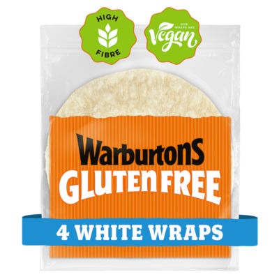 Warburtons gluten free white wraps pack of 4 (British brand)