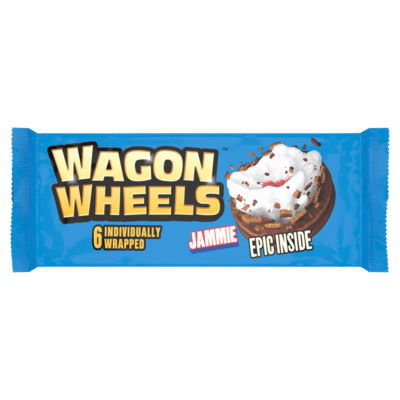 Wagon Wheels Jammie Biscuits with Mallow and Raspberry Jam 6 Pack