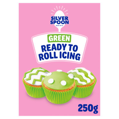 Silver Spoon Green Ready to Roll Icing 250g (British brand)