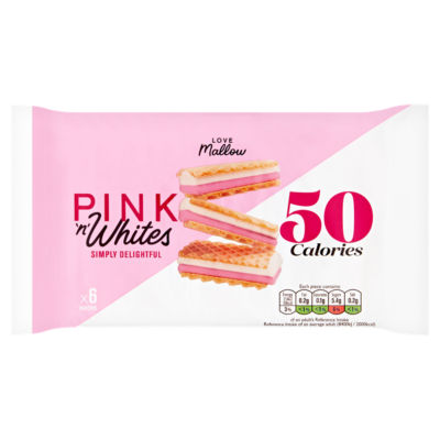 Caxton Pink 'n' Whites mallow wafers 85g - British product