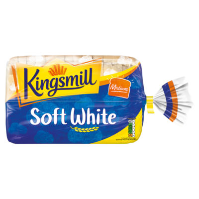 Kingsmill soft white bread medium sliced loaf 800g, UK version