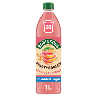 Robinsons Pink Grapefruit Squash 1L, imported from the UK