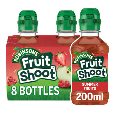 Fruit Shoot Summer Fruits kids juice drink 8 x 200ml pack - British product