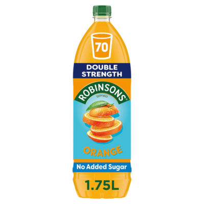 Robinsons Double Strength Orange Squash 1.75L, imported from the UK