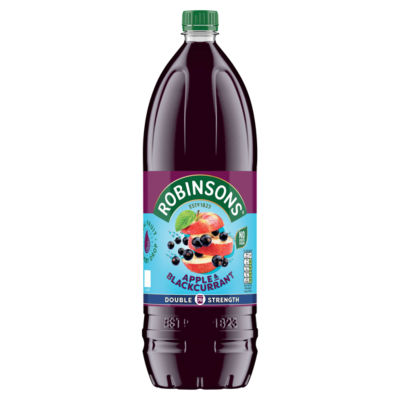 Robinsons Apple Blackcurrant no added sugar squash 1.75L, from the UK