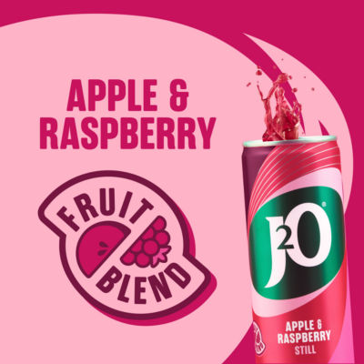 J2O Apple Raspberry still soft drink 4 x 250ml, UK version