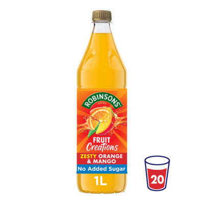 Robinsons Orange Mango Fruit Squash 1 Litre, imported from the UK