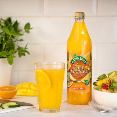Robinsons Orange Mango Fruit Squash 1 Litre, imported from the UK