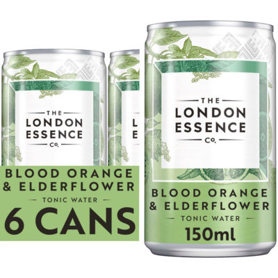 London Essence Co. Blood Orange & Elderflower Tonic Water 6 x 150ml, UK version