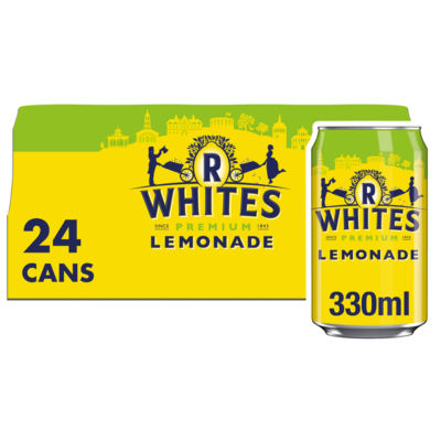R White's lemonade 24 x 330ml cans, imported from the UK