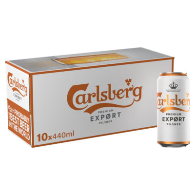 Carlsberg export lager beer 10 x 440ml cans - British product