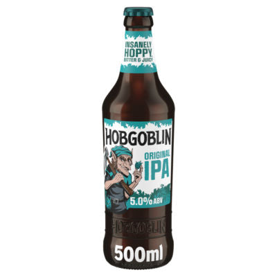 Hobgoblin Original IPA beer 500ml, UK version