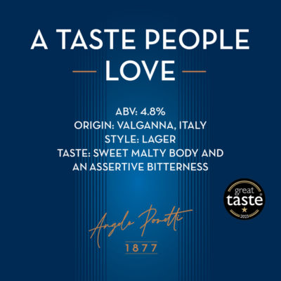 Birrificio Angelo Poretti premium lager beer 4x440ml cans - British product